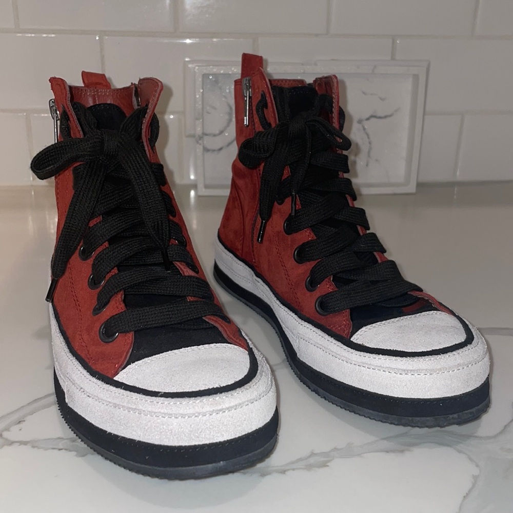 ANN DEMEULEMEESTER suede high-tops sneakers Size 36